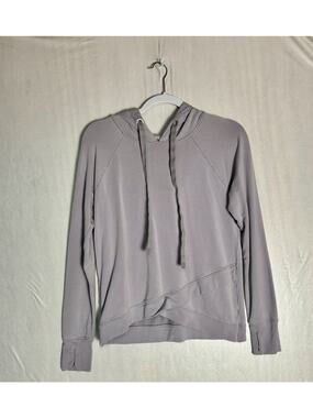 Athleta Womens Pinnacle Criss Cross Hoodie Light Lavender Athleisure Cozy Small